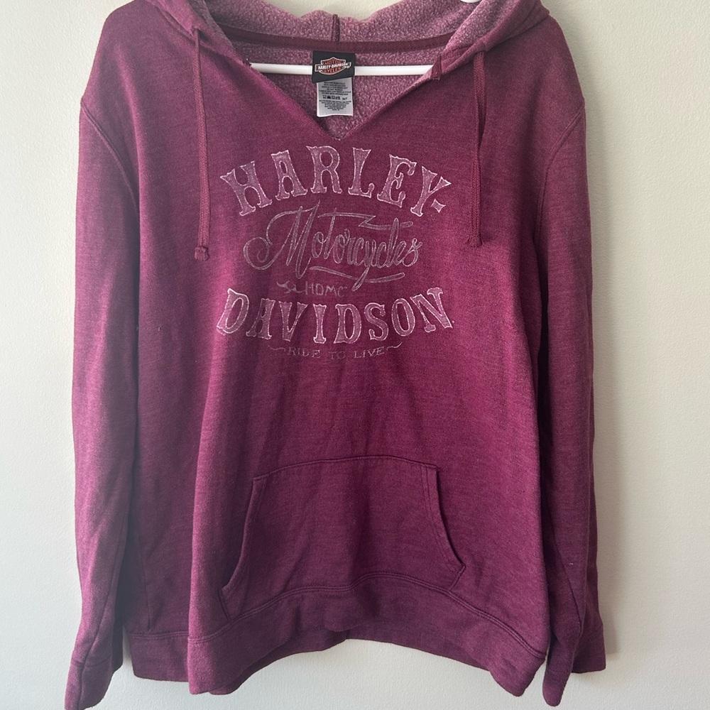 Harley-Davidson Women's Maroon Hoodie Sweater
